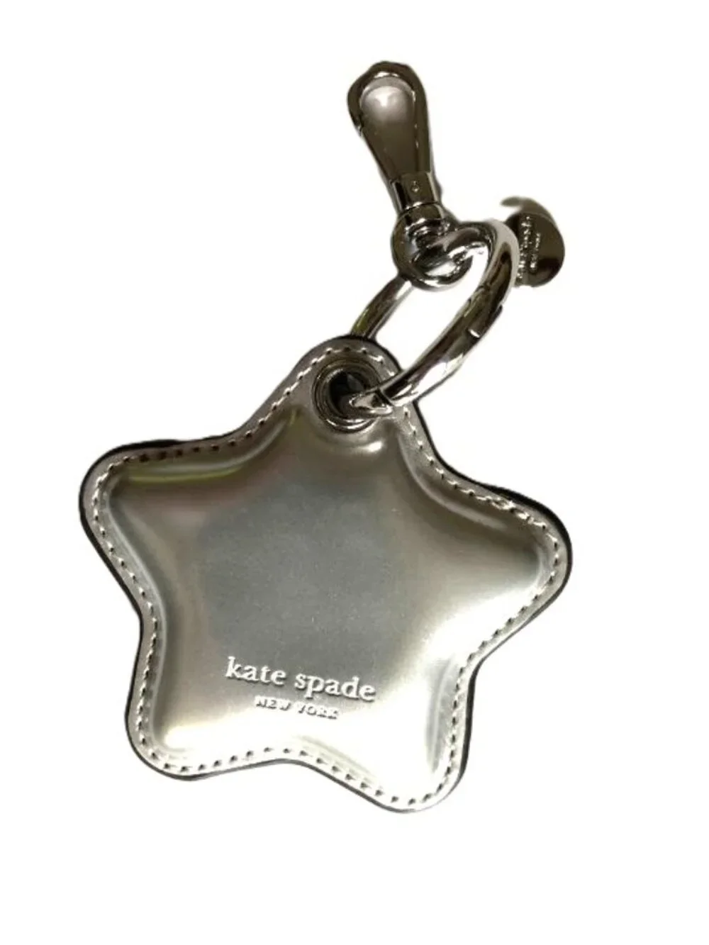 Kate Spade New York AirTag Star Charm Keychain  Color: Silver NWOT